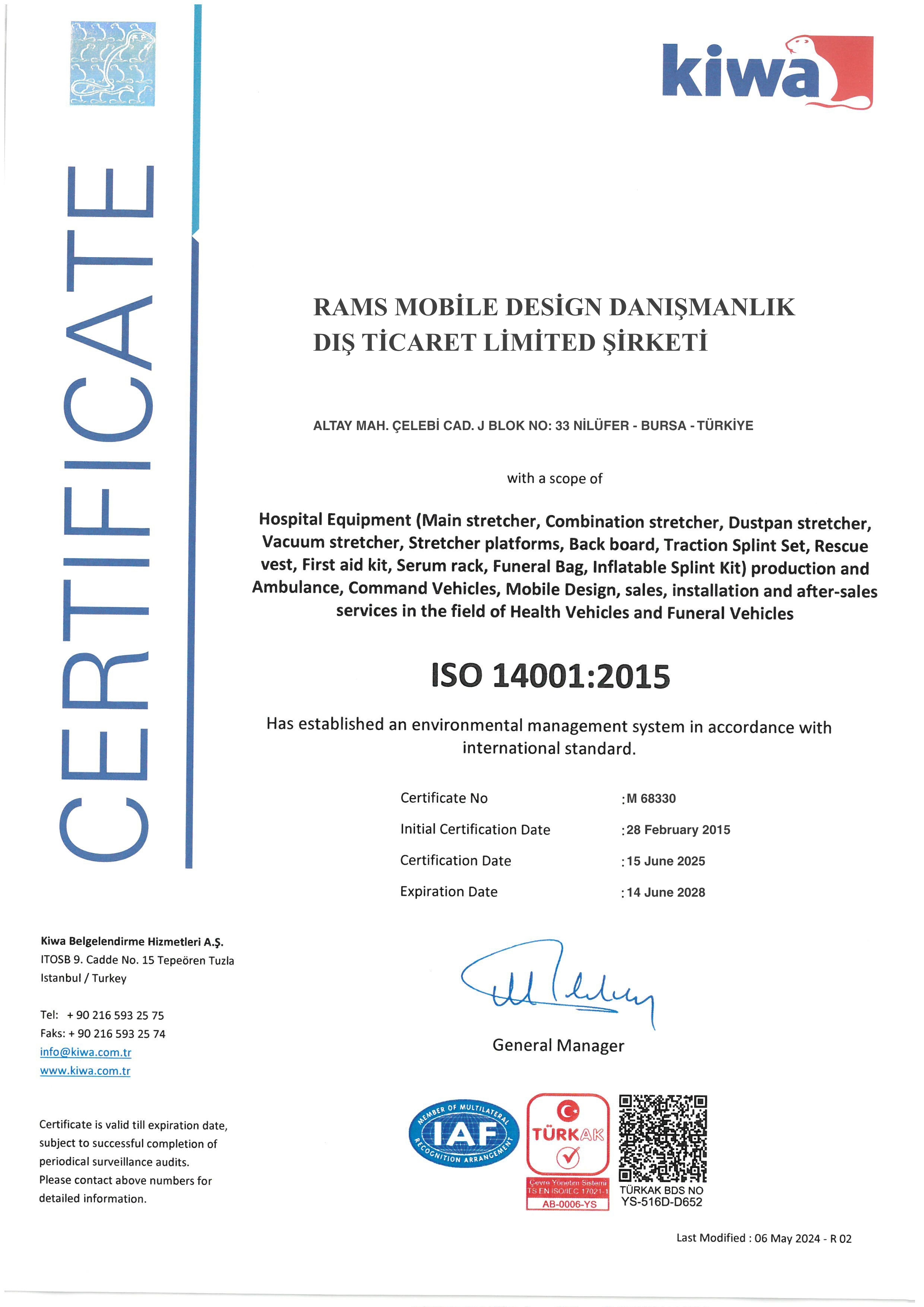 ISO 14001 Certificate