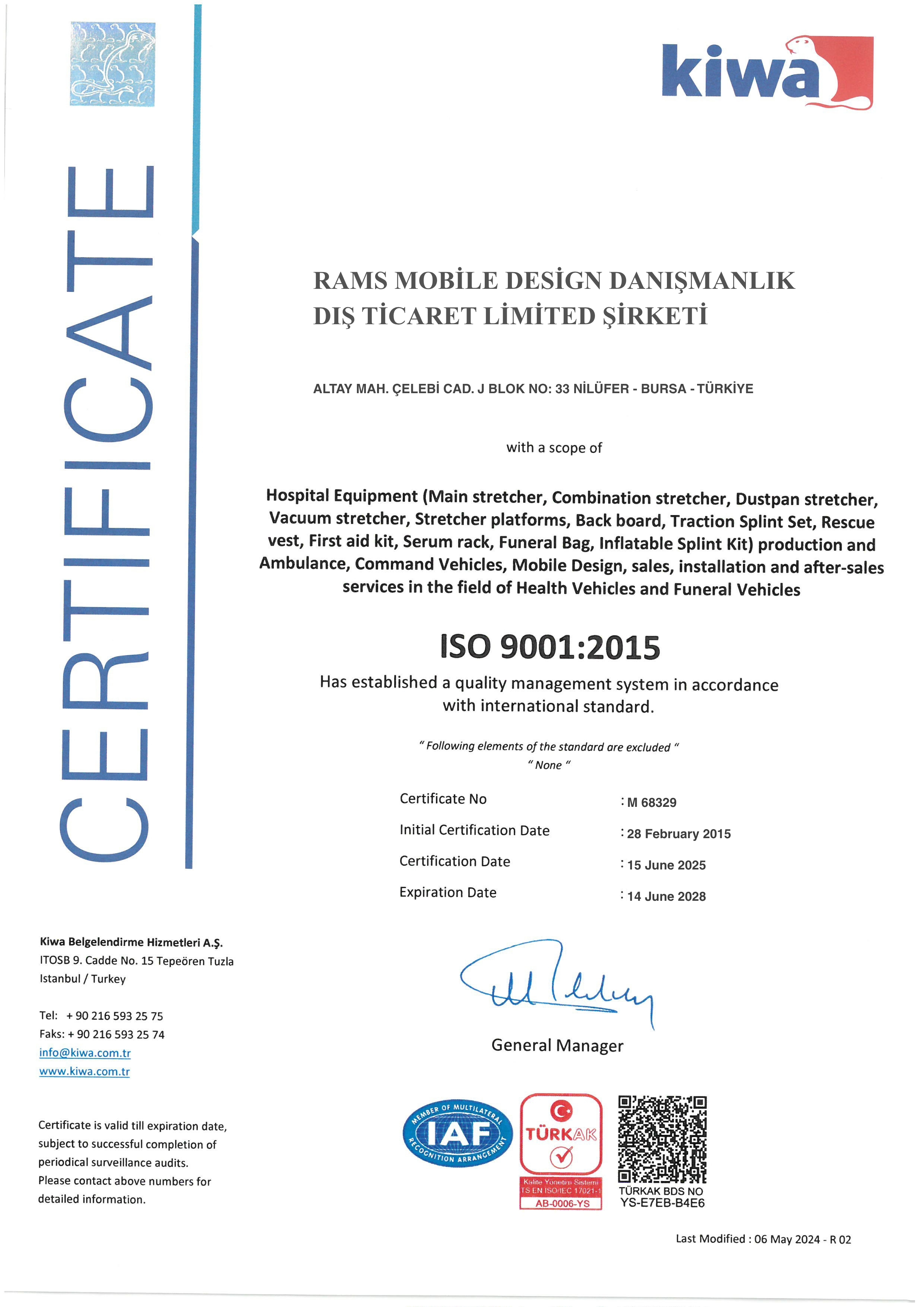 ISO 9001 Certificate